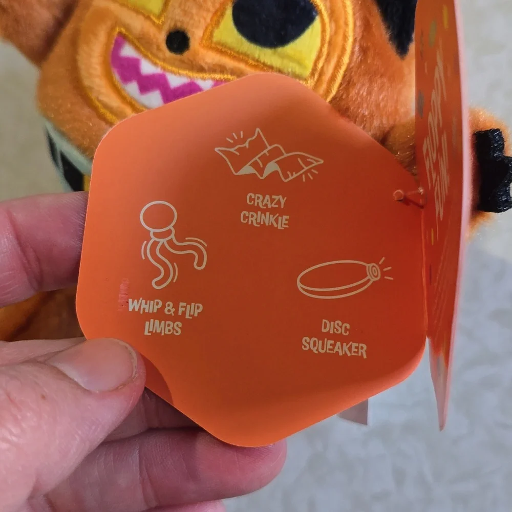 Bark‎ Claude Howlbert Dog Toy - Orange and Black NWT Size Small 0-20 Pounds